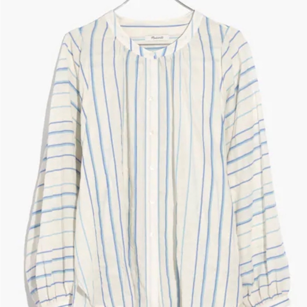 New MADEWELL Peasant Top in Stripe Women's Small